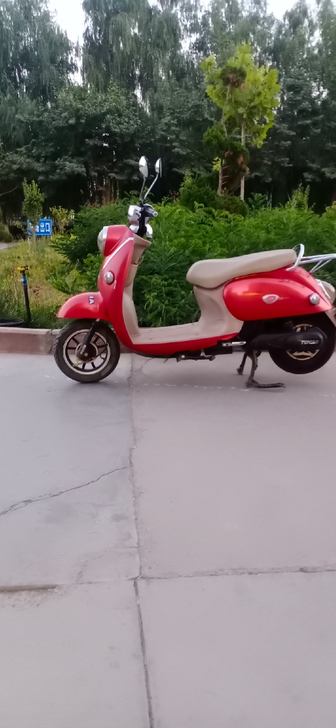 台铃电动车，5个电瓶，跑五六十公里，去年买...