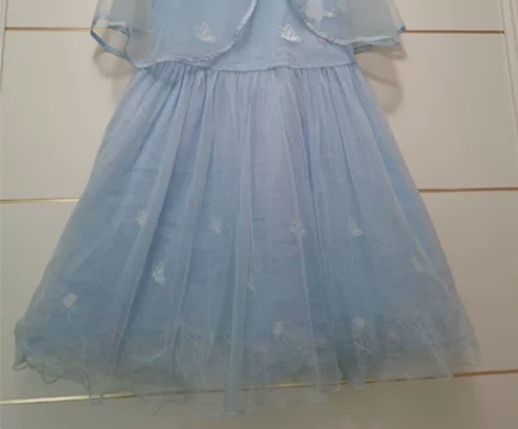 女童 浅蓝色 沙裙 粉色 古典风 连衣裙 ...