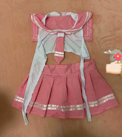 二次元JK制服百褶裙纯欲风露背绑带水手服 ...