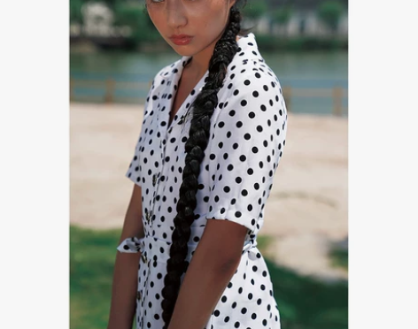 南君「南洋往事」原创港风复古波点系带短袖收...