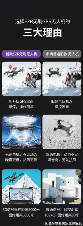 8K高清无刷四轴遥控无人机 GPS一键返航...