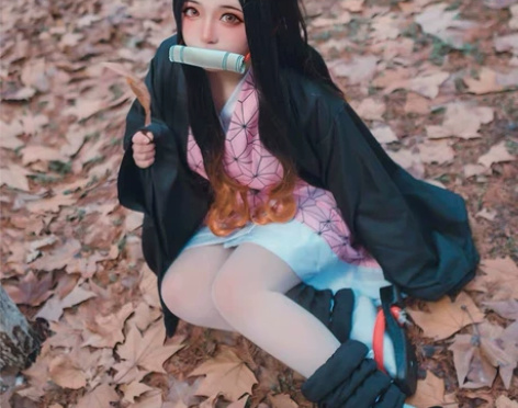 弥豆子cos服 包括衣服和毛还有竹筒??几...