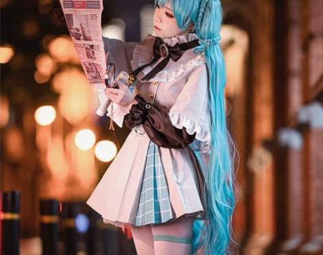 现货ICOS初音未来cos服 少女侦探mi...