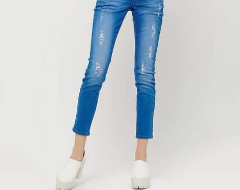 ?DAZZLE地素 春夏破洞牛仔裤小脚裤 ...