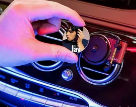 唱片机周杰伦车载摆件香薰香片香水