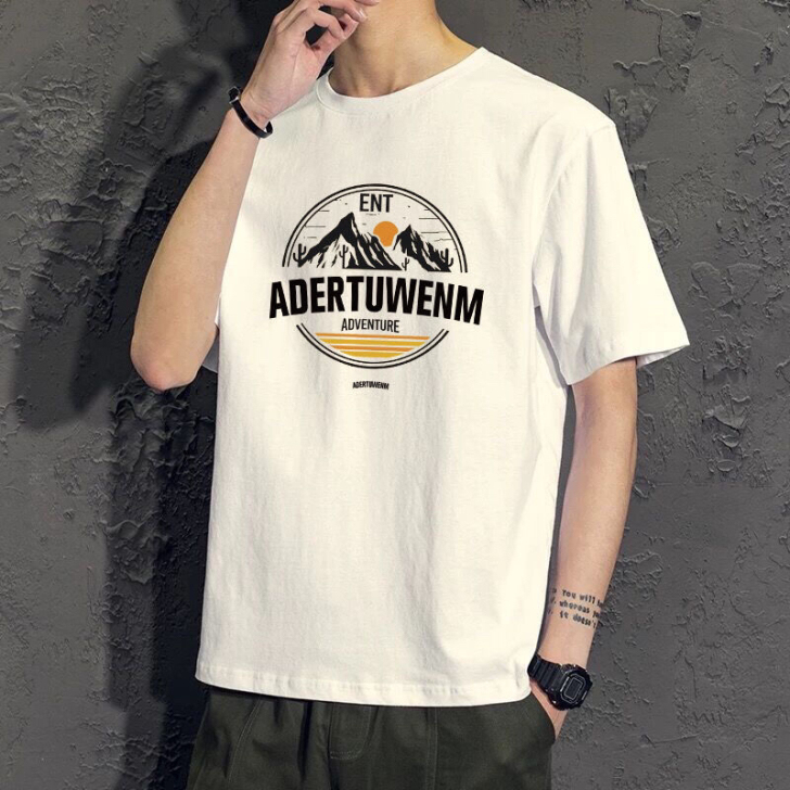 男士短袖T恤夏季白色潮牌打底衫潮流ins学...