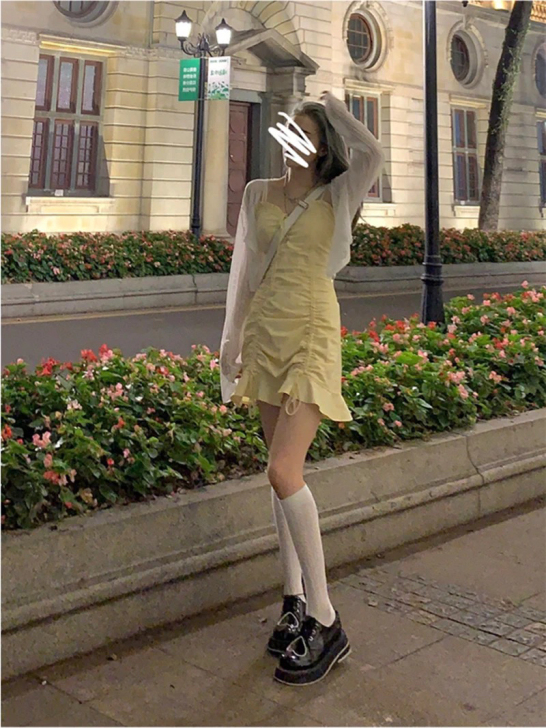 全新 法式连衣裙显瘦清纯