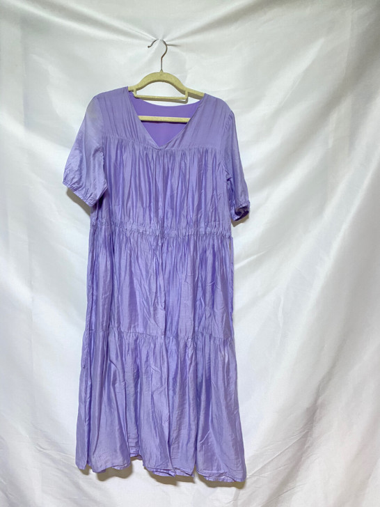 淡紫色 夏季连衣裙