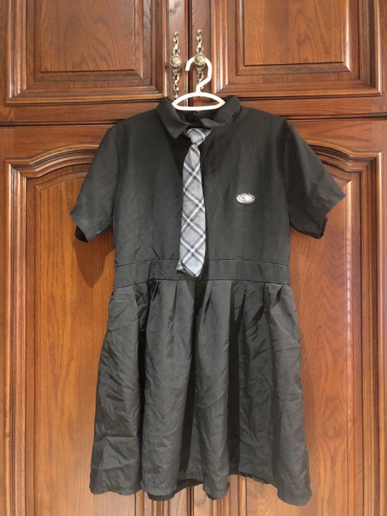 黑色学院风连衣裙学生裙减龄全新