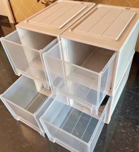 【全新】衣柜透明抽屉式收纳箱塑料箱加厚收纳...