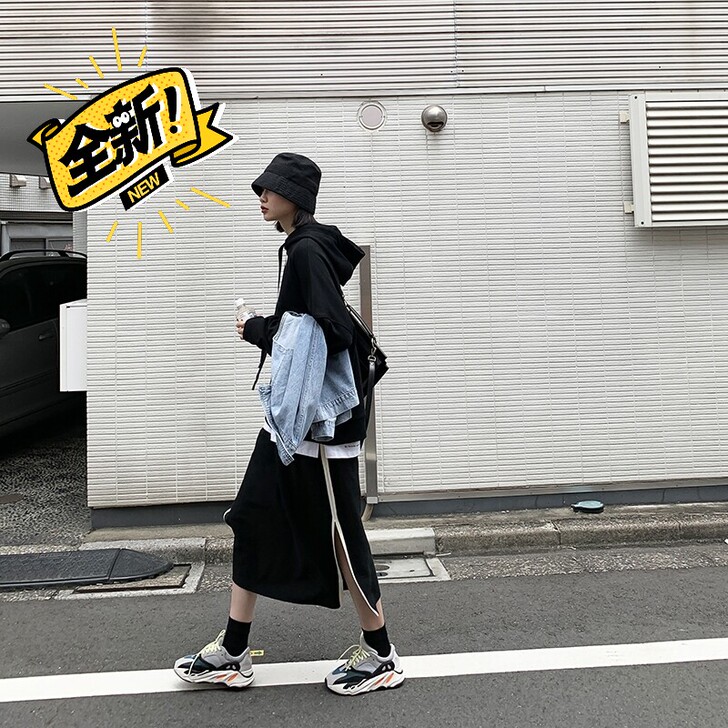 JHXC 针织半身裙包臀裙女高腰款显瘦中长...