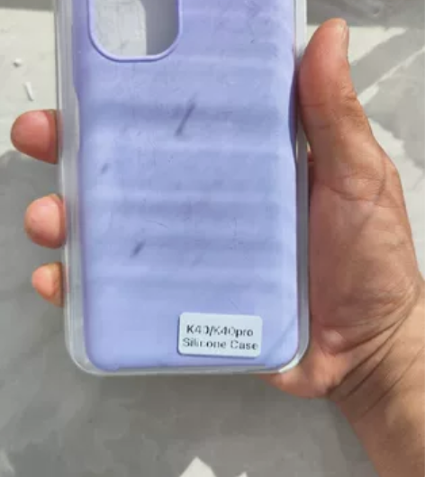 红米k40 后盖贴纸3张 手机壳一个 钢化...