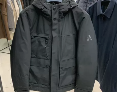 海澜之家男士羽绒服男连帽冬季厚外套90白鸭...