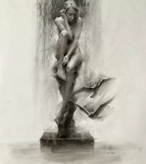 四开素描作品，尺寸38*53cm 感兴趣的...