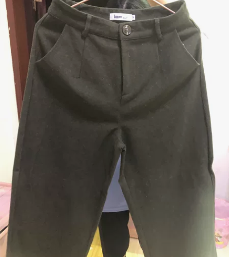9分裤阔腿裤 9新 m码 毛呢面料 9新 ...