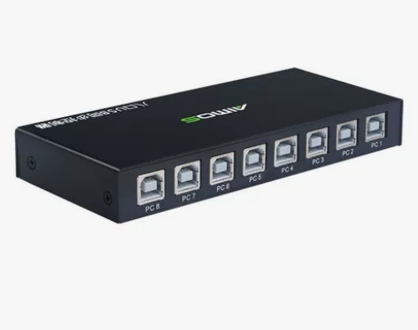 KVM切换器1控8 USB键盘鼠标共享4口...