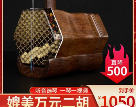 二胡乐器专业级老红木初学者成人考级演奏胡琴...