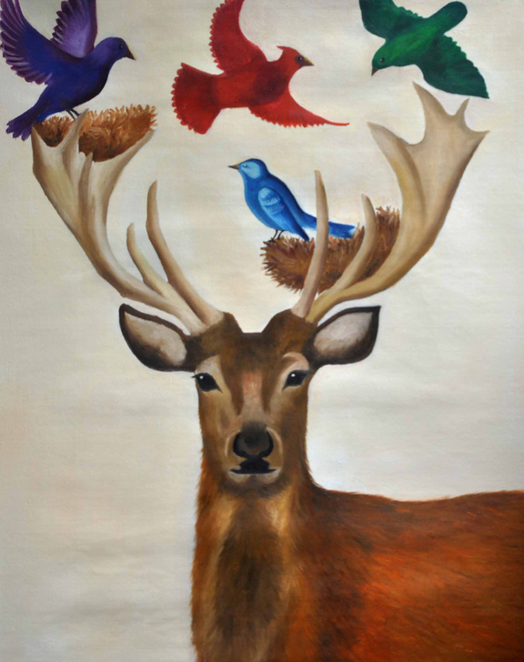 纯手绘油画装饰作品