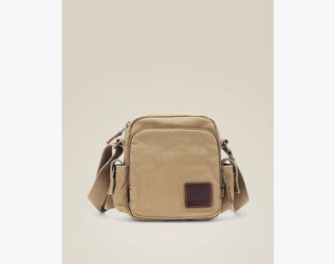 越古帆布包包单肩包斜挎包小包男款户外休闲运...