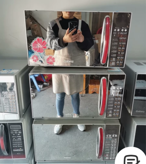 格兰仕微波炉，功能全好，里外干净，门带手把...