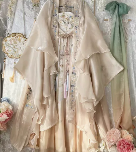 玉术原创【和音玫瑰】诃子裙重工刺绣唐制汉元...