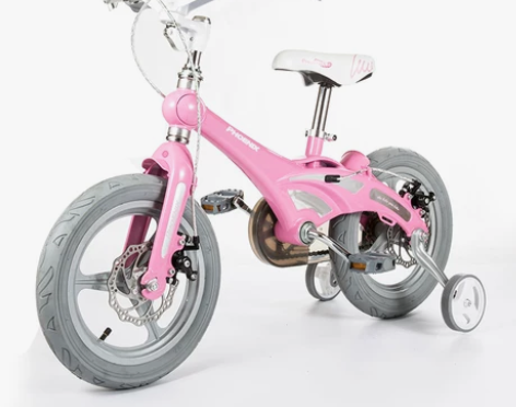 凤凰儿童自行车12寸女孩宝宝童车… 前后碟...