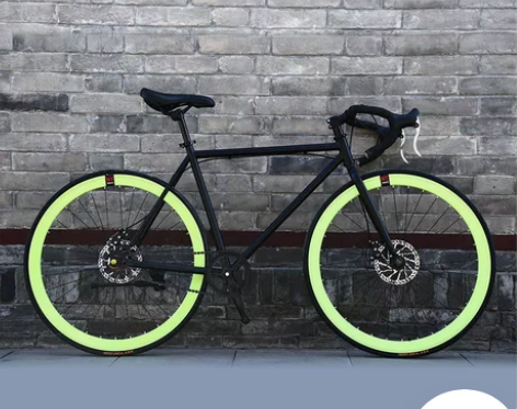 自行车 德国轻奢弯把死飞男女公路赛车碟刹活...