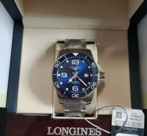 自己的 浪琴 黑色康卡斯男士机械表 手表男...