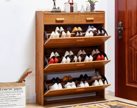 门口防尘鞋柜超薄翻斗柜家用入户小鞋柜大容量...