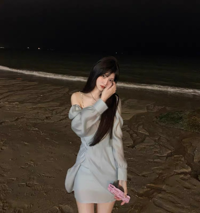 halo lala蓝色大海传说/水钻肩带美...