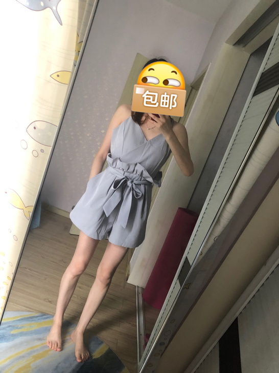 吊带连体裤.女包邮