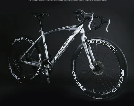 变速死飞自行车实心胎活飞肌肉公路赛车网红超...