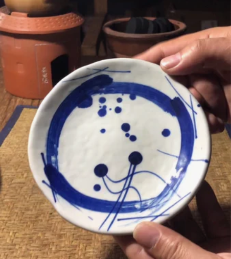 90年代库存老枫溪窑手绘青花印象茶壶承高端...