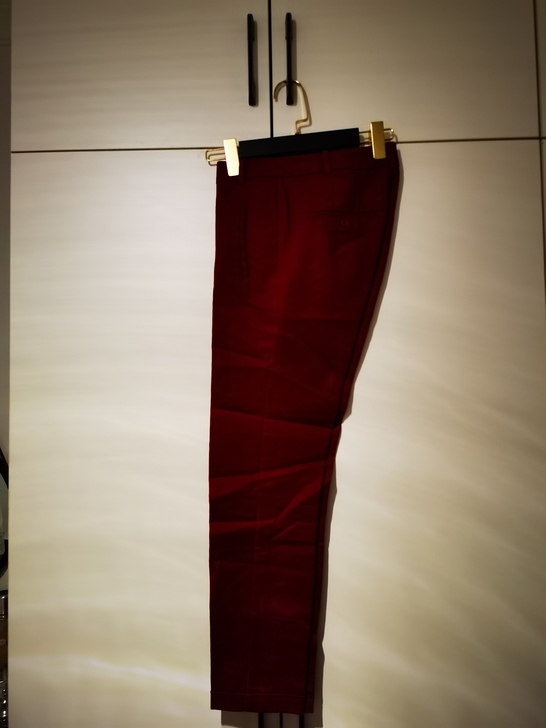 zara 酒红色 西裤 女 34欧码