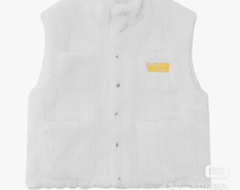 小野智恩 雪人宝宝 兔毛绒马甲背心外套女冬...