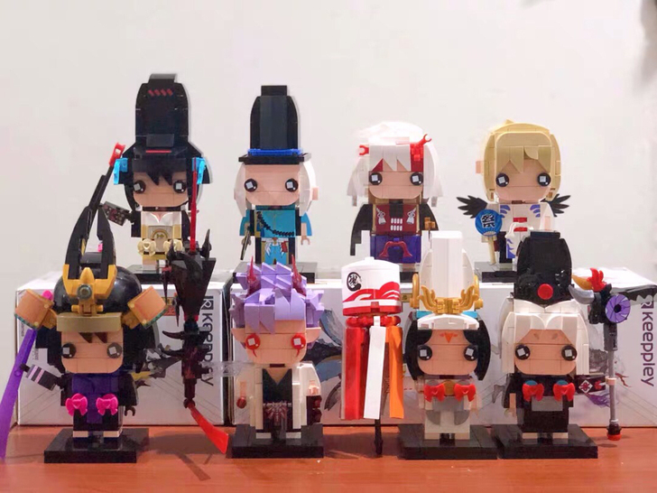 启蒙阴阳师周边小颗粒拼装拼插积木模型手办公...