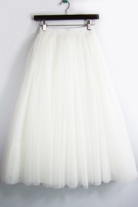 2019新品细网纱半身裙中长裙蓬蓬裙仙女大...