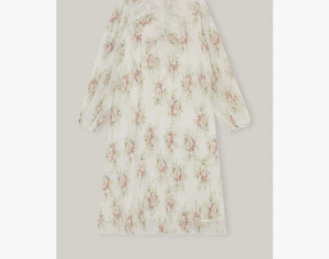 Ganni女装 【明星同款】新款百褶荷叶边...