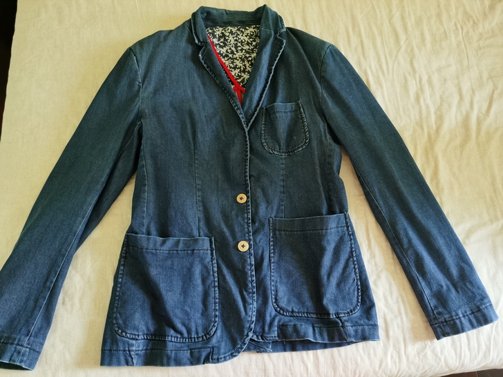 zara男士休闲牛仔西服，M/38码