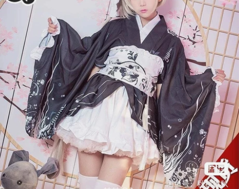 三町目家穹妹和服大全套加假发 衣服是和服可...