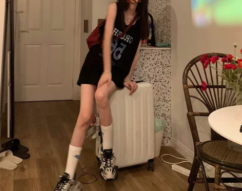 运动风球衣背心裙女夏外穿宽松bf风显瘦中长...