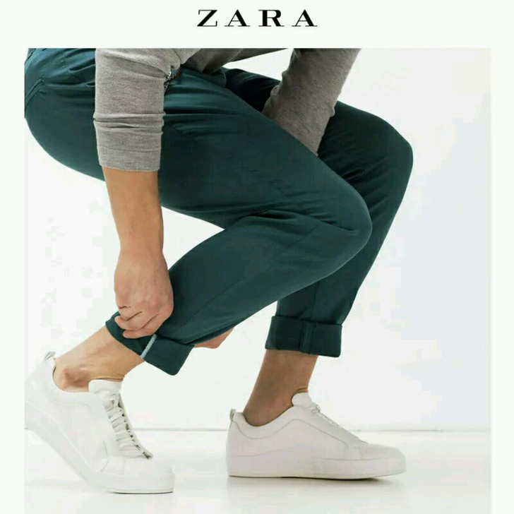 Zara 男卡其裤休闲裤