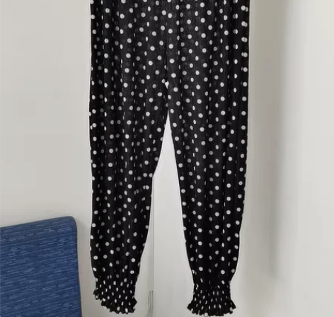 休闲裤女夏薄款冰丝防蚊裤大人宽松显瘦哈伦束...