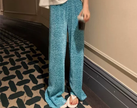 裤子女夏季高腰显瘦百搭薄款垂感拖地阔腿裤复...