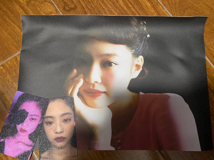 jennie Q站油画布手幅小卡