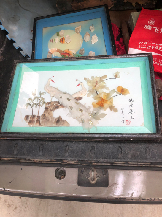 贝塔羽毛工艺画，完好，顺丰到付，售后不退。