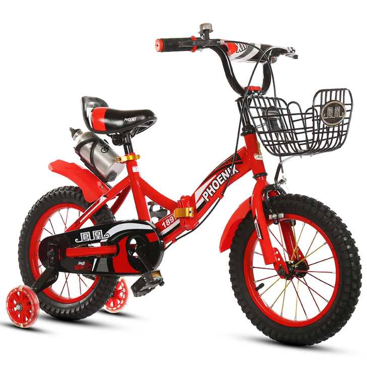 凤凰折叠儿童自行车3岁宝宝脚踏车2-4-6...