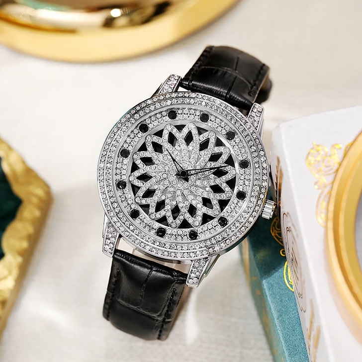 [全新]特价90时来运转手表男满钻旋转大表...