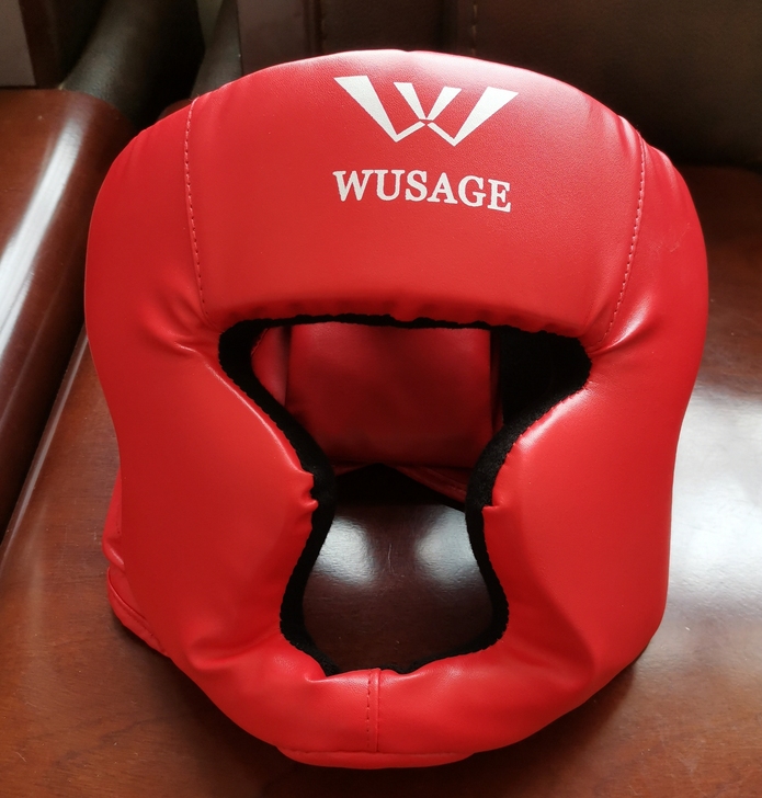 拳击护头散打头盔MMA训练猴脸护头 面罩护...