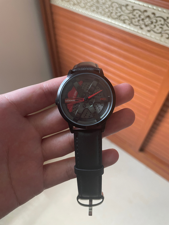 轮毂手表男士立体镂空旋转te汽车改装37机...